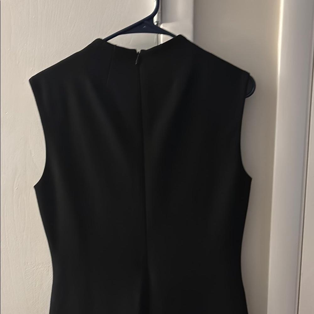 Etcetera Black Sheath Midi Dress Mock Neck Sleeveless - Picture 7 of 8